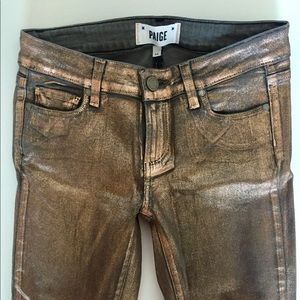 Paige Verdugo Rose Gold Coated Denim 26